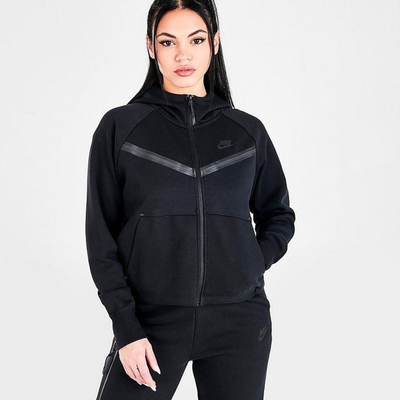Nike Women's Sportswear Windrunner Tech Fleece DA2044-010 Windbreaker Track - Picture 1 of 13